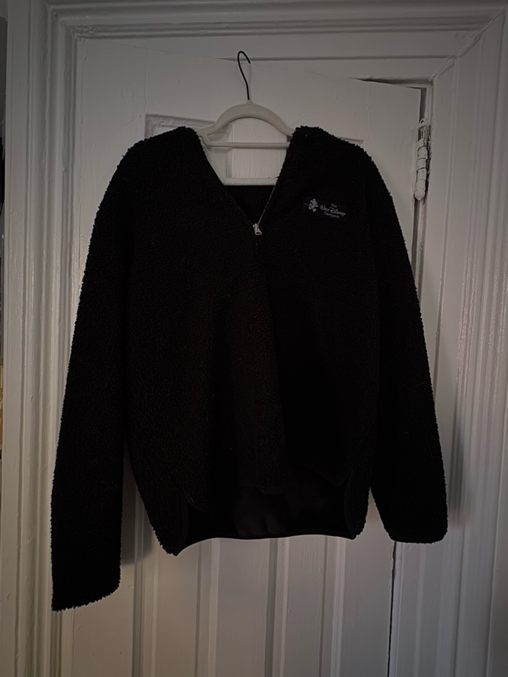 Black Sherpa Half-Zip Hoodie